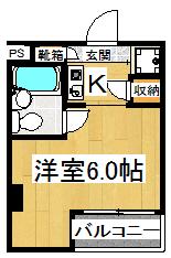 アーバンヒルズ西川口(ワンルーム/5階)の間取り写真