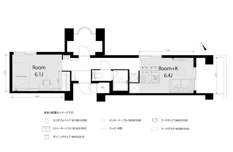 ハイプラザ東池袋(ワンルーム/5階)の間取り写真