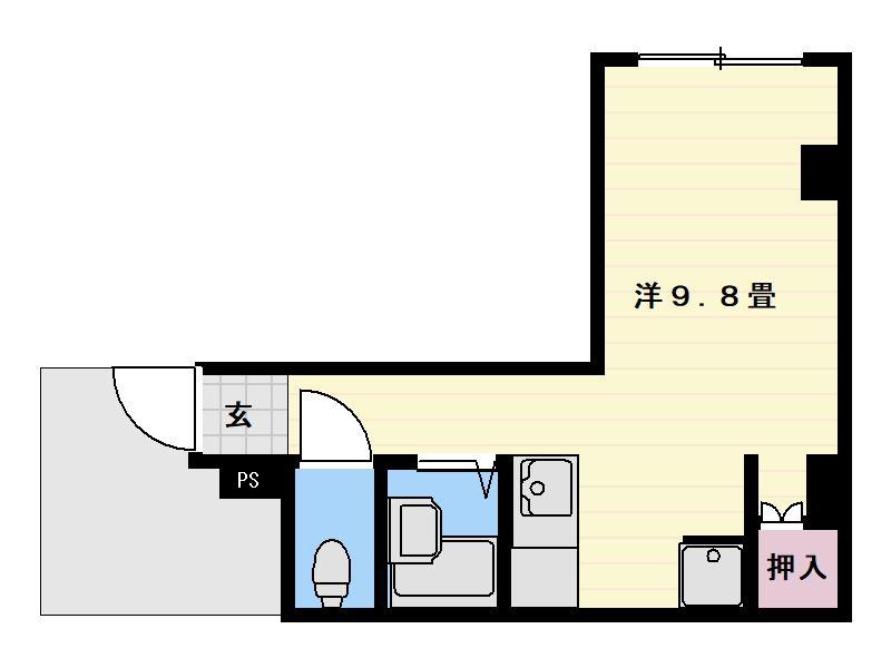 ラフィーネ新照院(ワンルーム/2階)の間取り写真