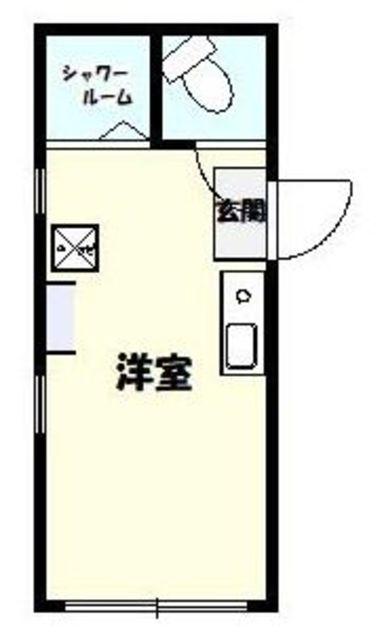 ルームズ東中野(ワンルーム/1階)の間取り写真