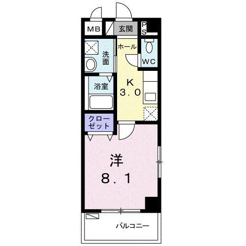 アーバンライフ 那覇(1K/3階)の間取り写真