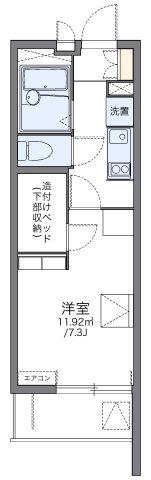 レオパレスユーザン(1K/1階)の間取り写真
