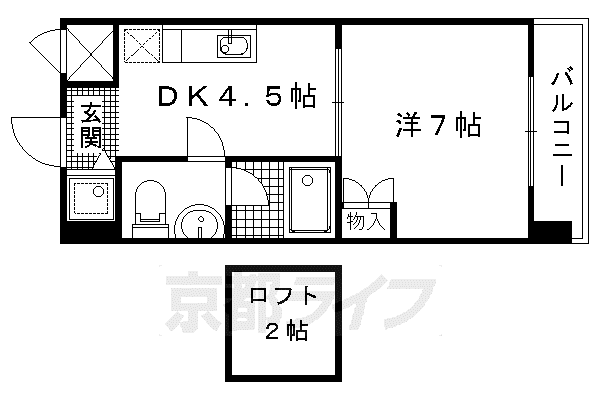 フレシールTHH(1DK/5階)の間取り写真