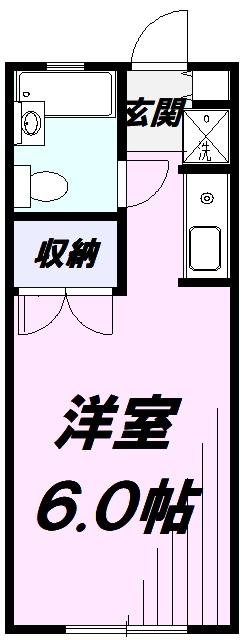 グリーンハイツ西町(ワンルーム/1階)の間取り写真