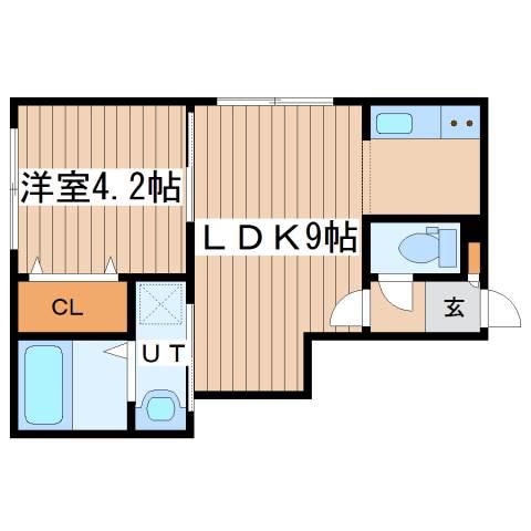 ＪＲ函館本線 琴似駅(ＪＲ) 徒歩9分 3階建 築12年(1LDK/2階)の間取り写真