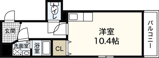 並木S BLD(ワンルーム/4階)の間取り写真