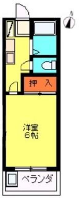 コーポエンドレス(1K/2階)の間取り写真