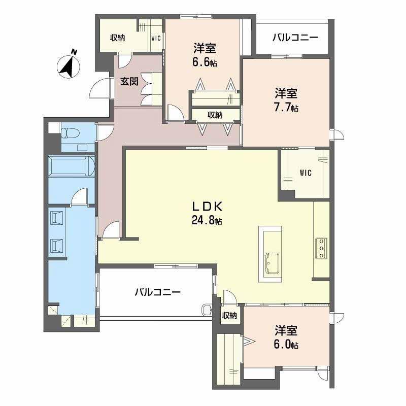 ミュリエル箕面(3LDK/2階)の間取り写真