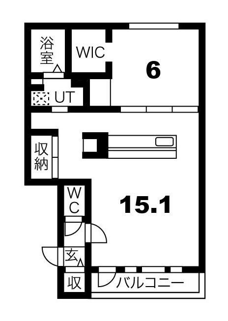 ネコフィーノ本郷通(1LDK/1階)の間取り写真