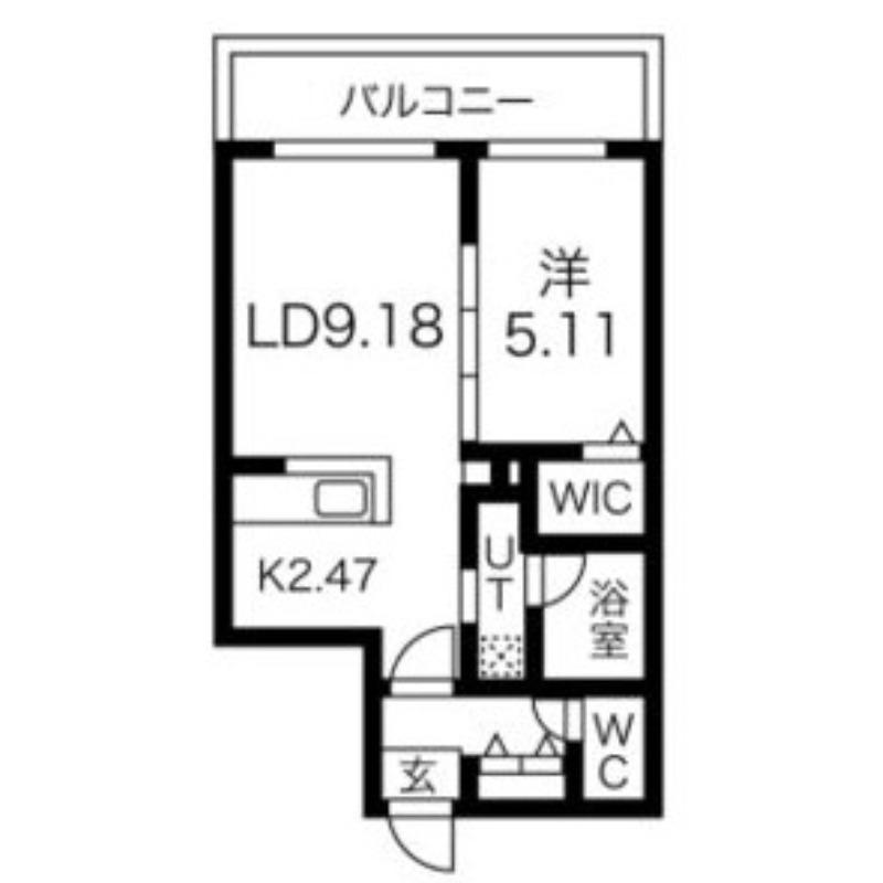 KOTI(1LDK/3階)の間取り写真