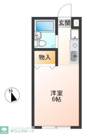 パールハウス(ワンルーム/3階)の間取り写真