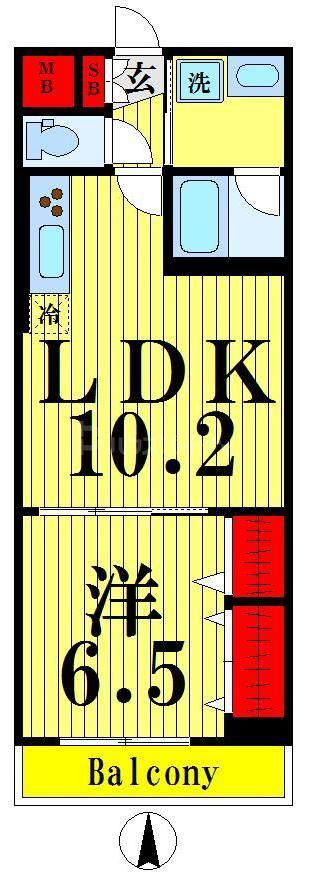ピエールマルミットII(1LDK/2階)の間取り写真
