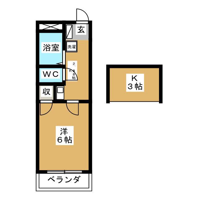 サンエクセル(1K/3階)の間取り写真
