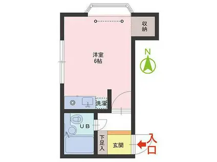 ベルトピア田原(ワンルーム/1階)の間取り写真