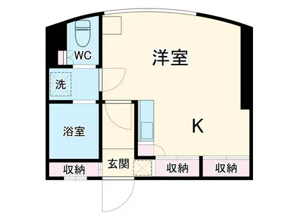 ソアールオシキリ(ワンルーム/2階)の間取り写真