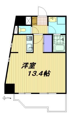 覚王山エクセル(1K/2階)の間取り写真