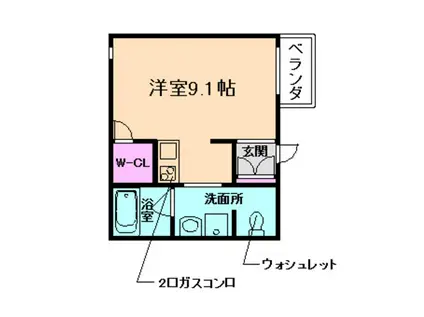 レジデンスコート池田(ワンルーム/3階)の間取り写真