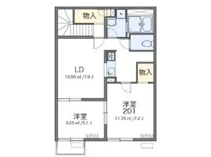 レオネクストエスペランサ47272(2LDK/2階)の間取り写真