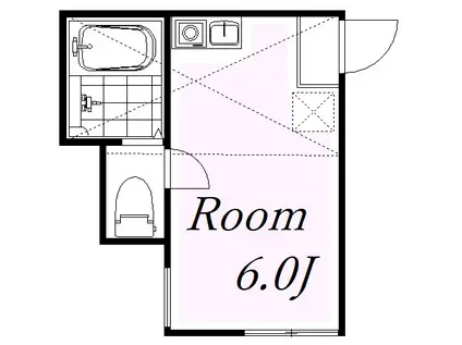 ユナイト上町ウィルキンスの杜(ワンルーム/1階)の間取り写真