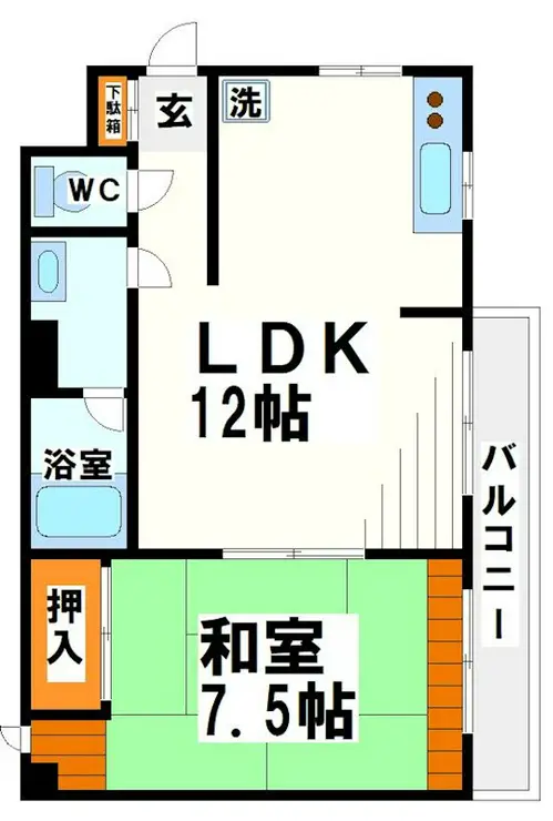 サンシモヤマ 4階階 間取り