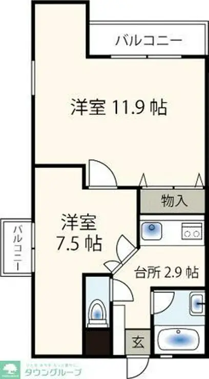 ラフォーレ白山 3階階 間取り