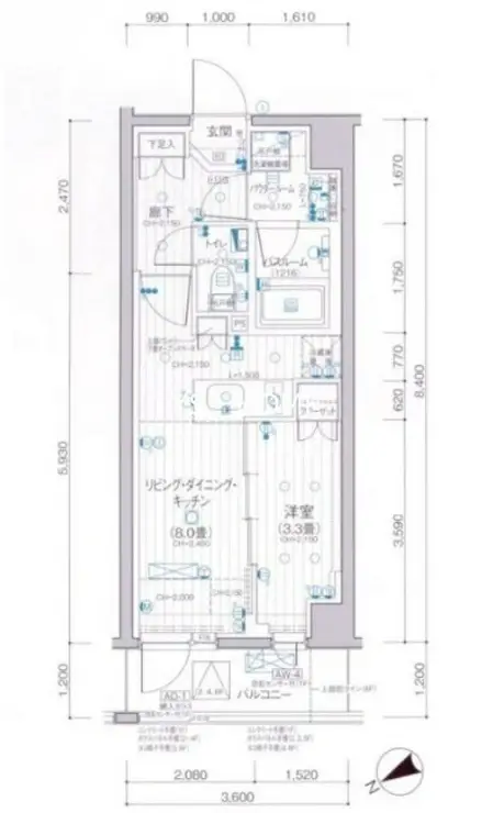 デュオステージ下落合 2階階 間取り