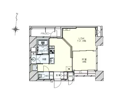 レジデンスT・L新栄(1LDK/5階)の間取り写真