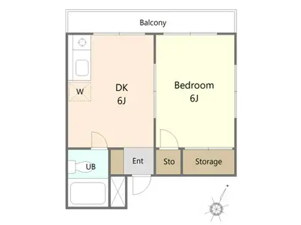 ソフィア西八王子(1DK/3階)の間取り写真