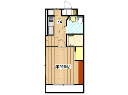 CAMASI(1K/1階)の間取り写真