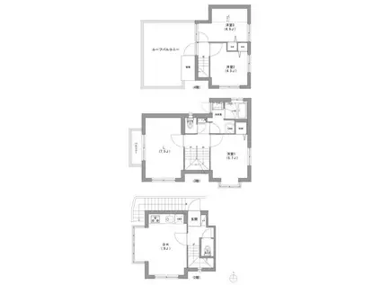 TKFレジデンス西馬込(3LDK/2階)の間取り写真