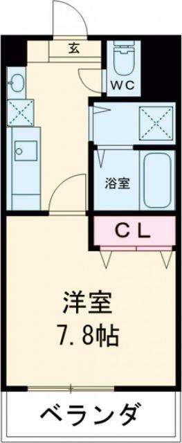 メゾンドOASIS(1K/2階)の間取り写真