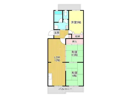 エクセルコート(3LDK/3階)の間取り写真