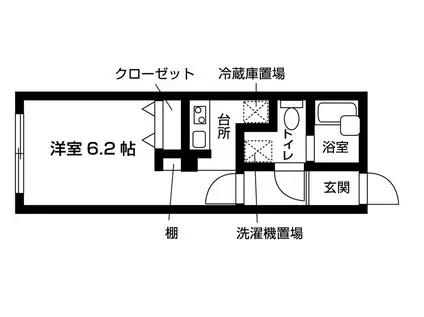 NASIC新小岩(1K/4階)の間取り写真