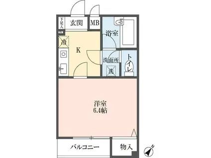 ロイヤルメゾン中丸(1K/3階)の間取り写真