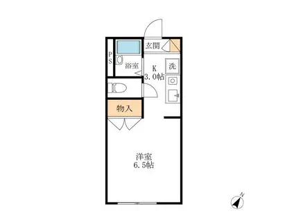 メゾンビフォア(1K/1階)の間取り写真