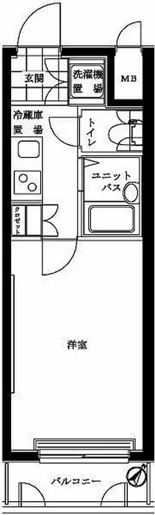 ルーブル西五反田弐番館 6階階 間取り
