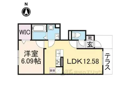 ウインドウ2(1LDK/1階)の間取り写真