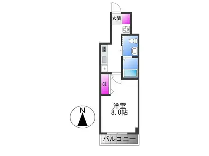 PIANO・FORTE(1K/5階)の間取り写真