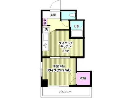 MSDビル(1DK/7階)の間取り写真