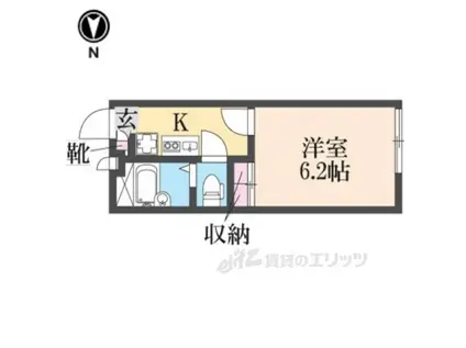 レオパレスハナテン(1K/2階)の間取り写真
