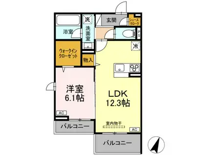 ESPELIA・K(1LDK/3階)の間取り写真
