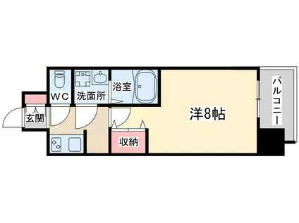 エスレジデンス天満グレイシス(1K/3階)の間取り写真