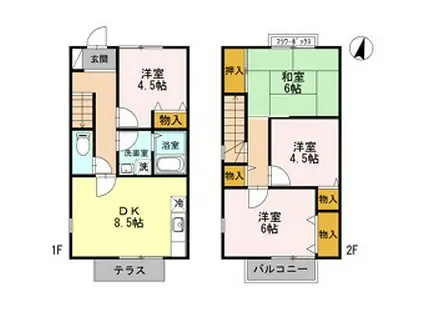 エスポワール箕面(4DK/1階)の間取り写真