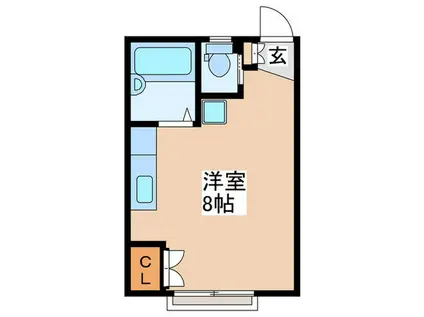 ショーリン館(ワンルーム/2階)の間取り写真