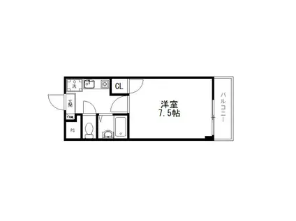 アメニティFK(1K/2階)の間取り写真
