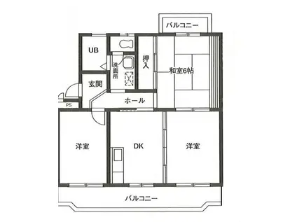 イーストヴィラ(3DK/3階)の間取り写真