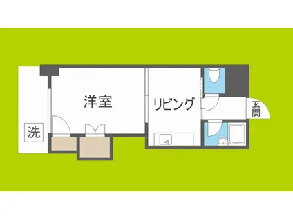 COLLECTION中崎I(1K/4階)の間取り写真