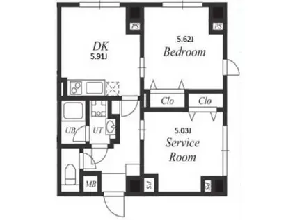 プラチナフォルム駒込(1SDK/2階)の間取り写真
