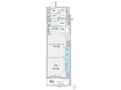 コスモグランス東日暮里(1LDK/7階)の間取り写真