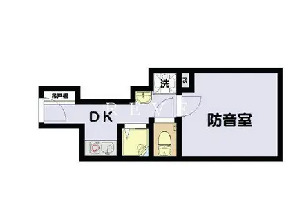 蛎殻町マンション(ワンルーム/1階)の間取り写真